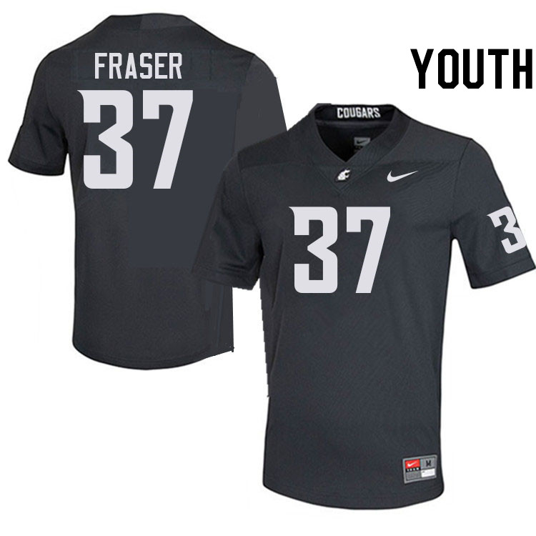 Youth #37 Aslan Fraser Washington State Cougars College Football Jerseys Stitched-Charcoal